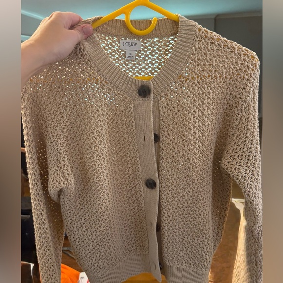 J. Crew | Beige Open-Knit Cardigan - Picture 2 of 2